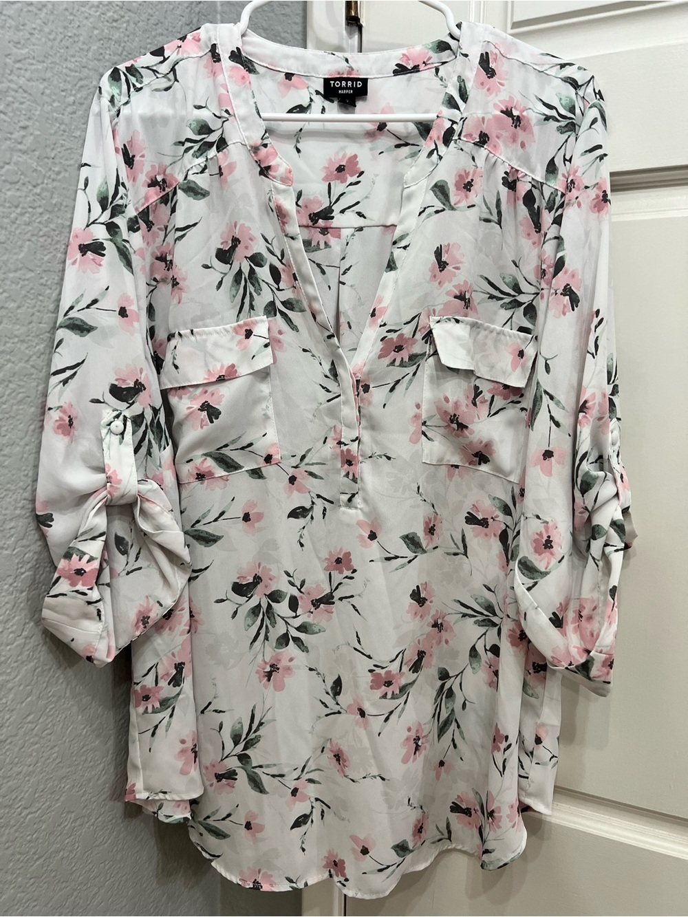Torrid floral Harper blouse